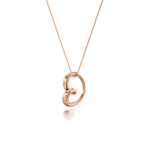  Whirlwind gold pendant - 18K Recycled Gold Pendant Heart Necklace -  The Future Rocks  -    7 