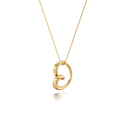  Whirlwind gold pendant - 18K Recycled Gold Pendant Heart Necklace -  The Future Rocks  -    1 