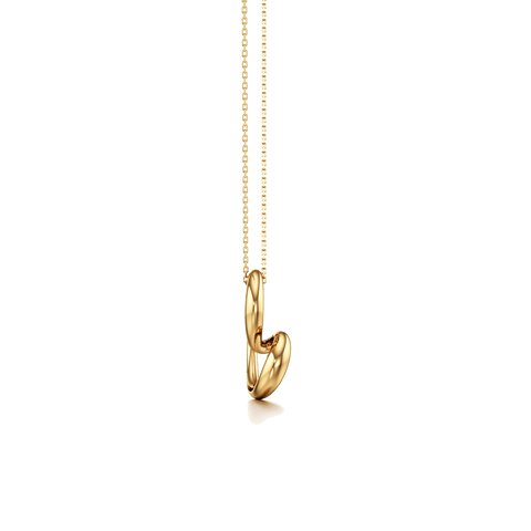  Whirlwind gold pendant - 18K Recycled Gold Pendant Heart Necklace -  The Future Rocks  -    3 