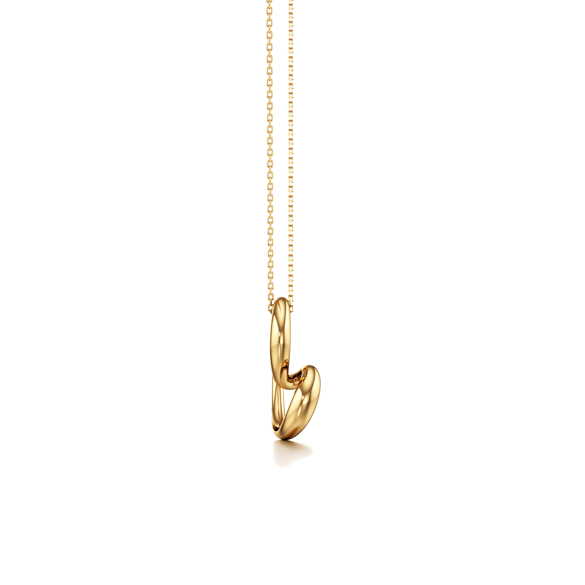  Whirlwind gold pendant - 18K Recycled Gold Pendant Heart Necklace -  The Future Rocks -    3 