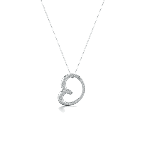  Whirlwind semi pavé pendant - Semi Pavé Diamond Pendant Heart Necklace -  The Future Rocks  -    6 