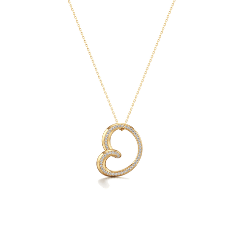  Whirlwind semi pavé pendant - Semi Pavé Diamond Pendant Heart Necklace -  The Future Rocks  -    3 