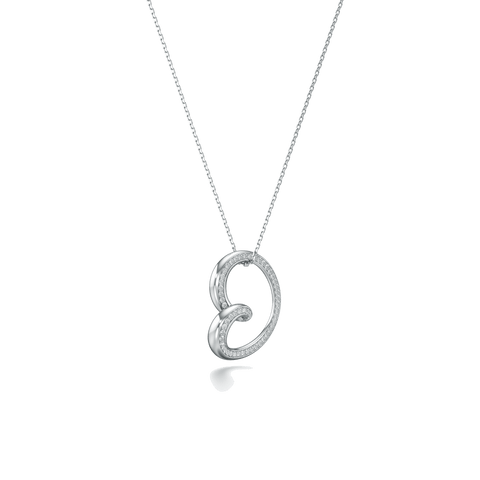  Whirlwind semi pavé pendant - Semi Pavé Diamond Pendant Heart Necklace -  The Future Rocks  -    5 