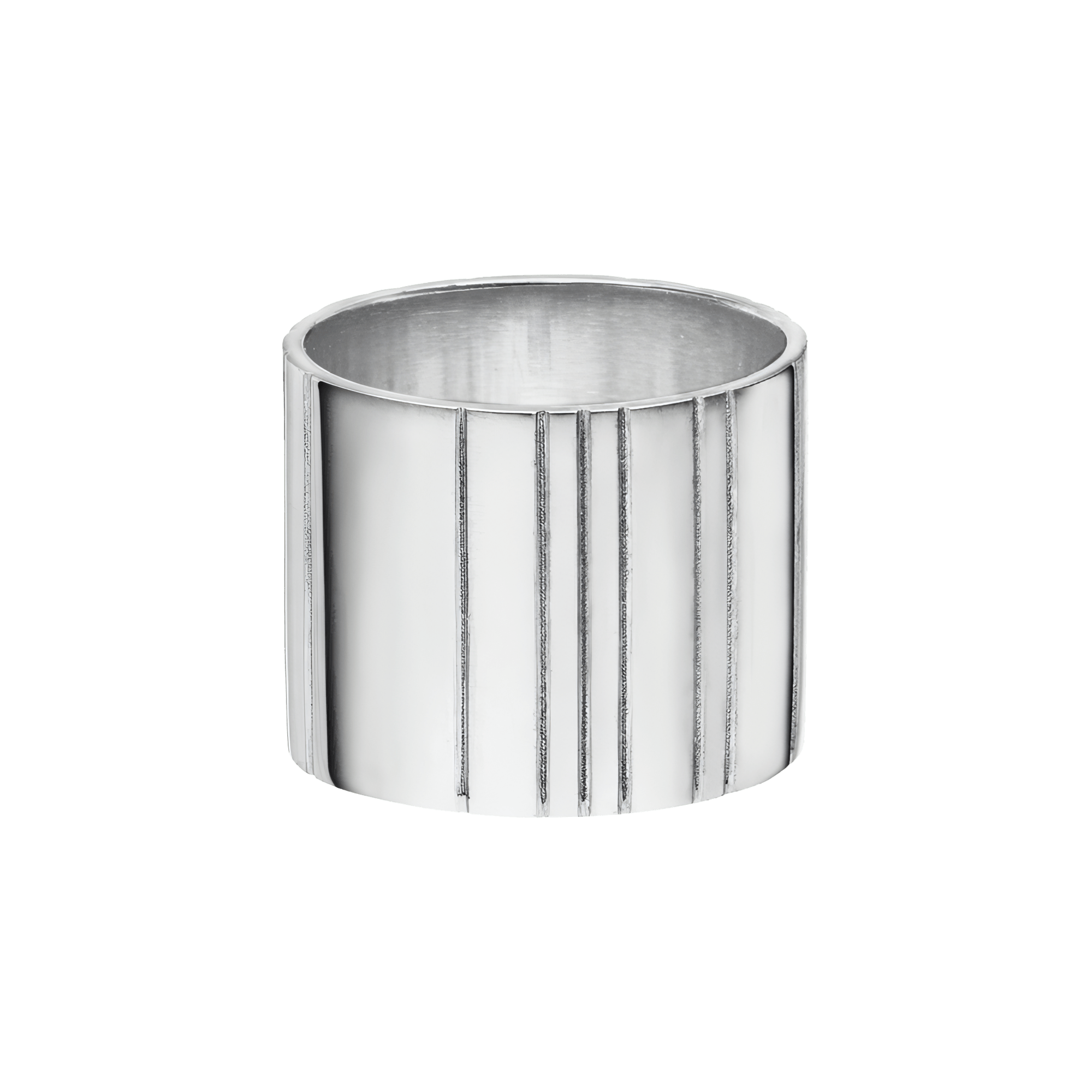  Wild lines ring - 18K Recycled White Gold Chunky Ring -  The Future Rocks -    1 